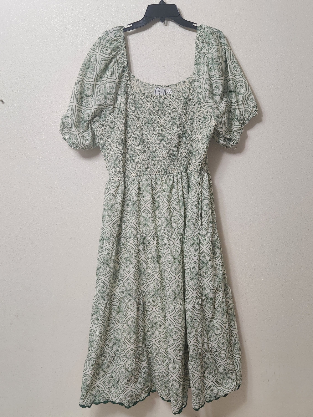 Anthropologie Lea Maxi Milk Maid Dress 3X Smocked Peasant Cottage 100% Cotton - Picture 2 of 10